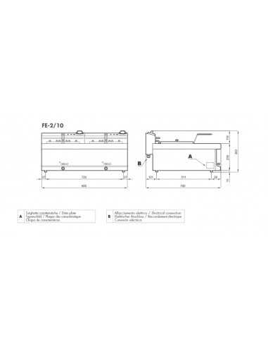 Friggitrice elettrica - Capacità lt 10+10 - cm...