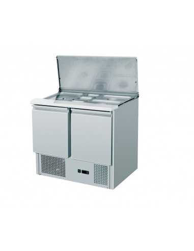 Refrigerated Salads - Static Refrigeration -N.2 doors- Temperature +2 +8°C - Capacity 240 - cm 90x 70 x 87.6 h