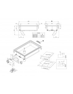 Brasiera elettrica - Fissa multifunzione - cm 80 x 60 x 28 h 2