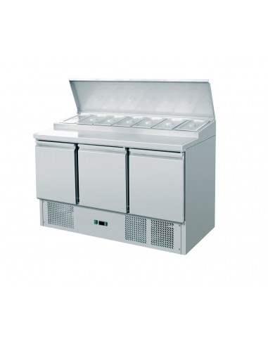 Refrigerated Salads - N.3 doors - Bacinelle n°8 - cm 129.5 x 59.5 x 50 h
