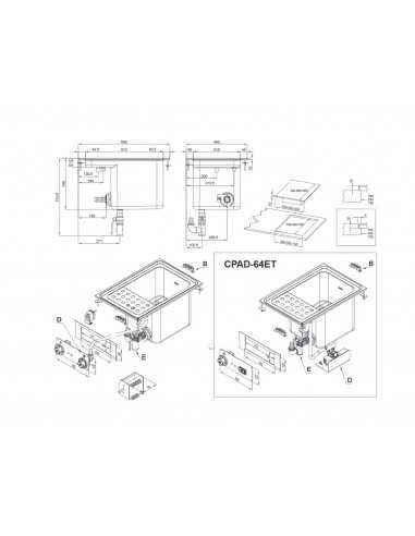 Cuocipasta elettrico - Capacita lt 25 - Scarico...