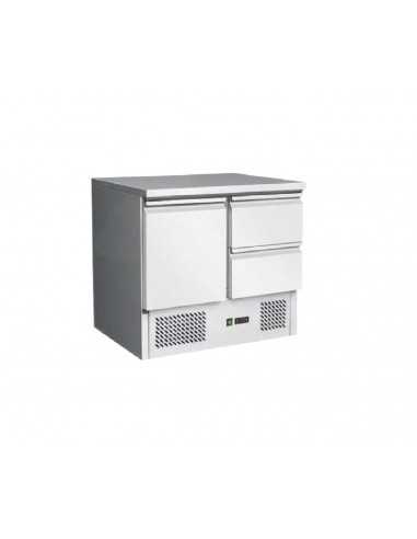 Refrigerated Salads - N.1 door - N.2 drawers - cm 90 x 70 x 85 h