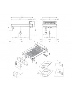 Professional Contact Grill - Tilting - cm 40 x 60 x 30 h 2