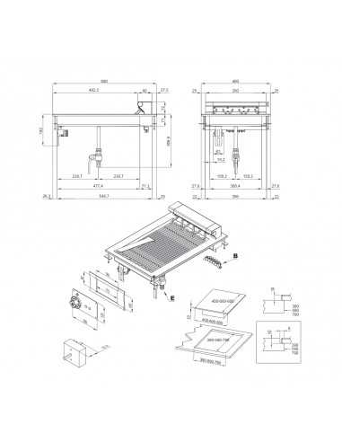 Professional Contact Grill - Tilting - cm 40 x...