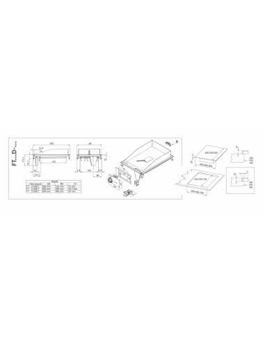Fry top electric - Smooth steel - cm 40 x 60 x...