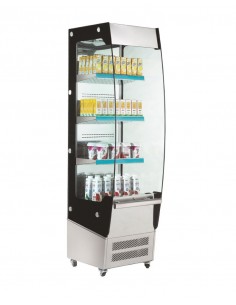 Espositore murale refrigerato - N. 3 ripiani- Temperatura +2/+10 °C - Ventilato - cm L 49.5 x P 67 x H 174