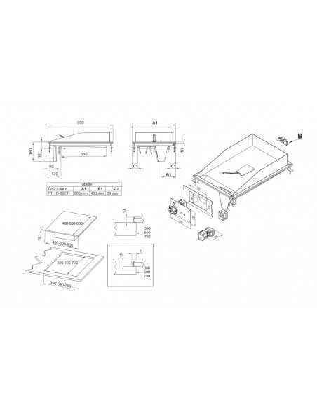 Professional Electric Fry Top - 1-/, 2 smooth, 1-/, 2 ribbed - cm 80 x 80 x 22 h