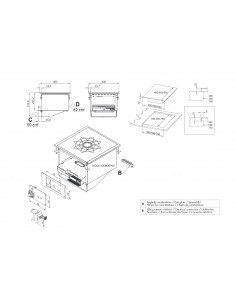 Piano a induzione - N°1 zona - cm 40 x 40 x 31 h 2