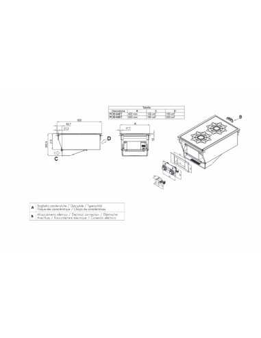 Professional Induction Cooktop  - N° 2 zones -...
