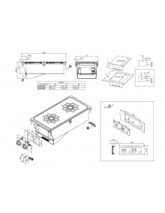 Hob de inducción - N. 4 zonas - cm 80 x 80 x 31 h 2