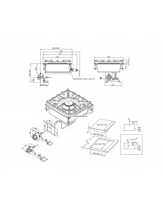 Gas cooker -  N. 1 fire - cm 40 x 40 x 14 h 2