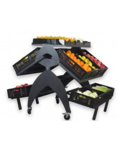 Exposición de frutas y verduras con doble expositor - cm... 2