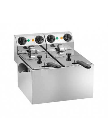 Electric fryer - Capacity lt 3+3 - cm 43 x 43 x 31 h