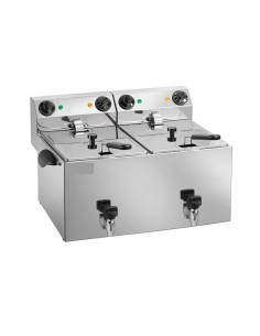 Freidora eléctrica - Capacidad lt 8+8 - cm 62 x 43 x 35.5 h
