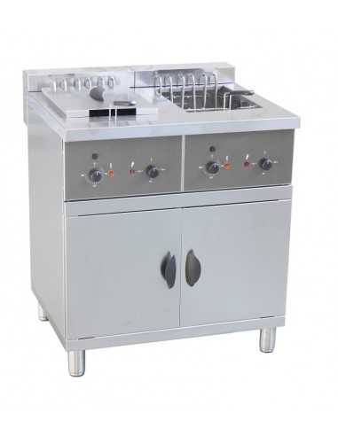 Electric fryer - Capacity lt 25+25 - Cm 80 x 70 x 94 h