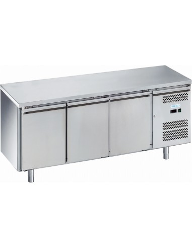 Refrigerated table - N.3 doors - cm 202 x 80 x 85 h