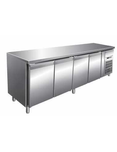 Tavolo refrigerato - N. 4 porte - cm 223 x 70 x 86 h