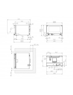Horno eléctrico - N.3 cm 46 x 33 - cm 60x58.7x40.2h 2