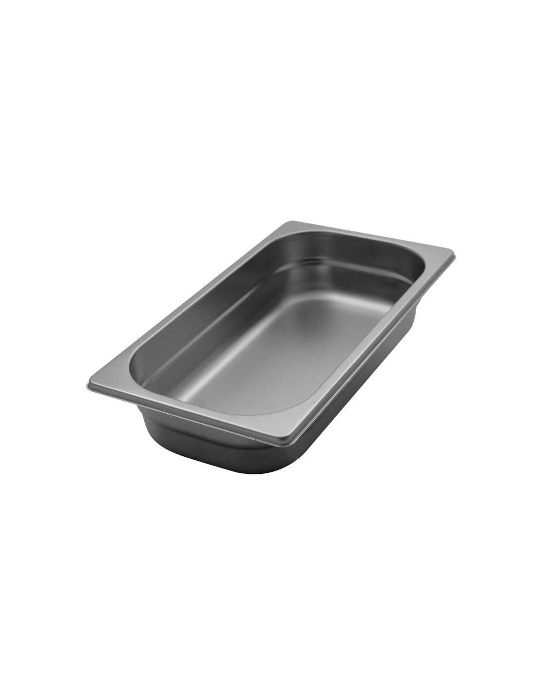 -Contenitori inox gastronorm 1/3 H. 6.5 cm - Capacità  litri 2.5 - Dimensioni cm 32.5 x 17.6