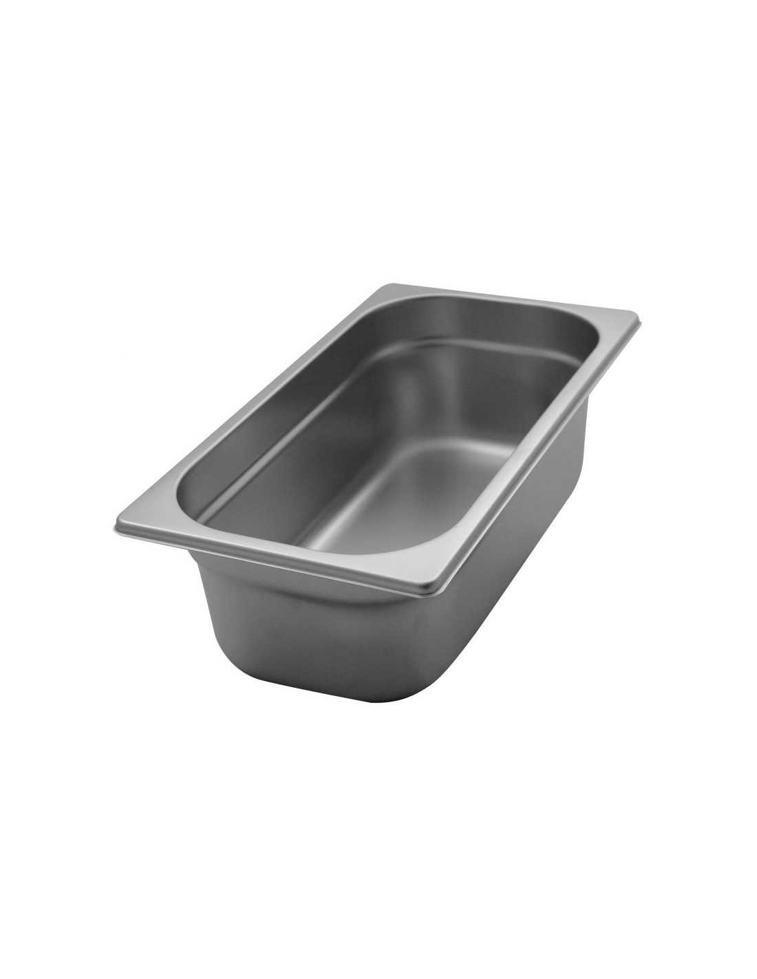 -Contenitori inox gastronorm 1/3 H. 10 cm - Capacità  litri 3.8 - Dimensioni cm 32.5 x 17.6