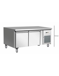 Mesa refrigerada - N. 2 puertas - cm 136x 70 x 65 h