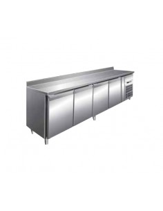 Tavolo refrigerato - N. 4 porte - Alzatina - cm 223 x 60...