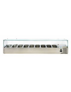 Ingredient display case 9 x GN 1/3 - Glass