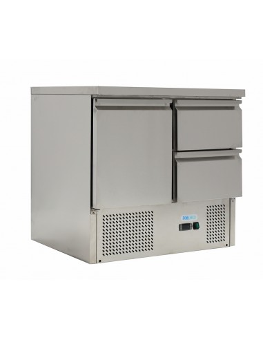 Saladette refrigerata - N. 1 porta - N. 2 cassetti - cm 90 x 70 x 85 h