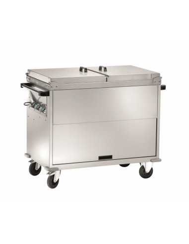 Carrello termico bagnomaria - Armadiato - N. 2 vasche - cm 96 x 68 x 102h