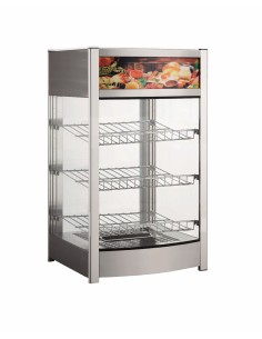 Vetrina espositiva calda con 3 ripiani - Cm  46 x 45 x 78.5 h