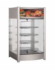 Vetrina espositiva calda con 3 ripiani rotanti - Cm  46 x 45 x 78.5 h