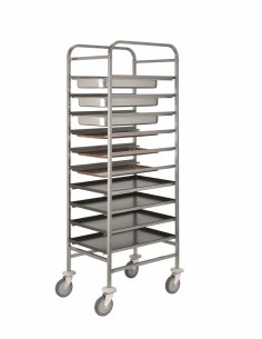 Carrello portateglie - N. 10 teglie e vassoi – Paracolpi...
