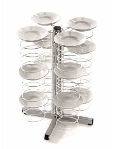 Bench plate holder - N. 48 dishes Ø18/23 - cm 60 x 60 x 83h