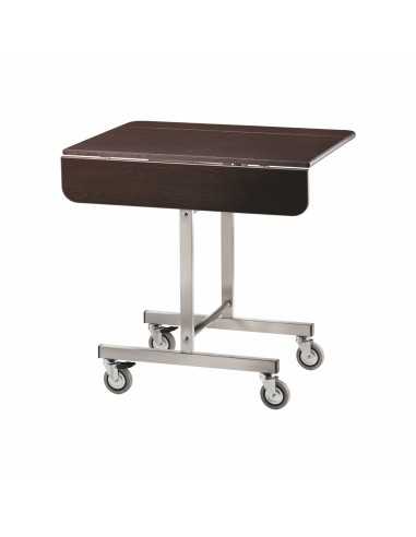 Carrello colazione - Acciaio inox - Piano richiudibile- cm 80 x 53 x 80h