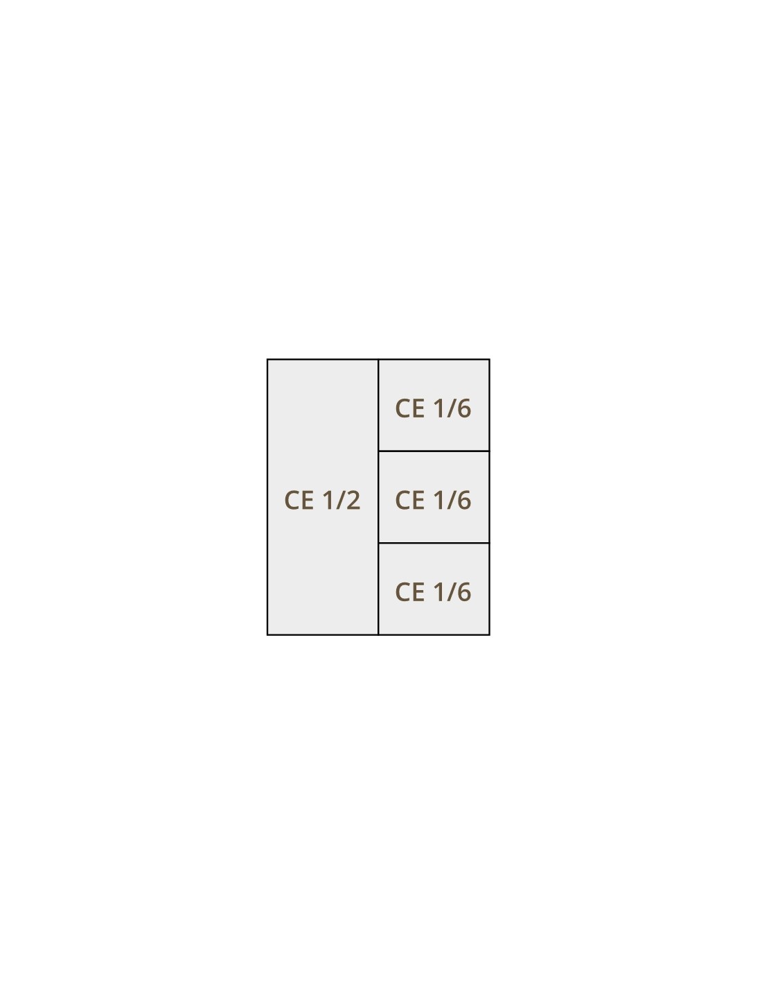 Juego para cocer pasta CE 1/2 + 1/6 + 1/6 + 1/6 - Para modelo CPM