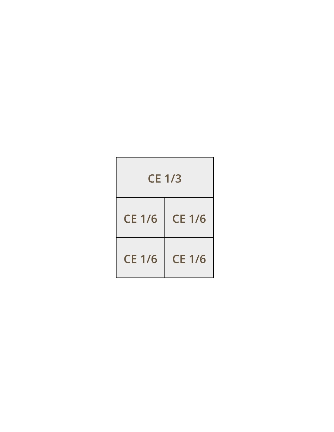 Juego de cestas para cocedor de pasta CE 1/3 + 1/6 + 1/6 + 1/6 + 1/6- Para modelo CPM