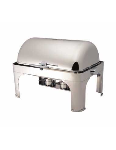 Chafing dish - Coperchio - Bruciatori ad alcool - cm 65 x 47 x 45h