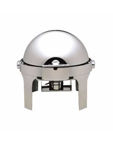 Chafing dish tondo - Coperchio - Bruciatori ad alcool - cm 50 x 52 x 45h