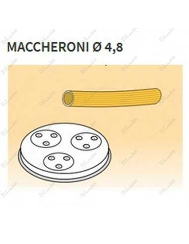 Trafile formati vari in lega ottone - Bronzo - Per macchina pasta fresca modello PF25 - PF40 - Maccheroni Ø 4.8 mm
