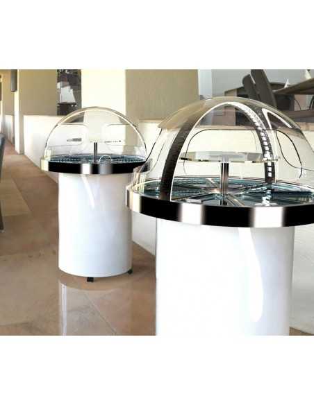 Circular refrigerated island - cm 95 x95 x 150 h