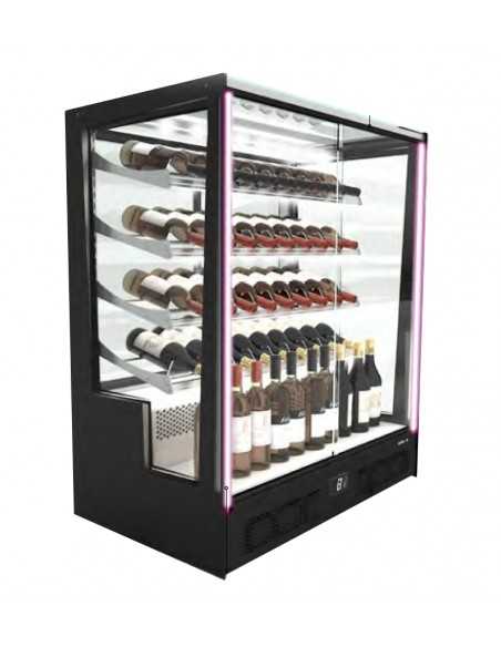 Refrigerated wine wall - Ventilate - Temperature +°C/ +°C - Front led light and shelf - cm 101.5 x 62 x 124 h