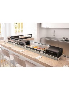Vetrina refrigerata - N. 6 x GN 1/3 - Cm 143.8 x 39.5 x 27 h 2