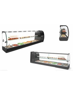 Vetrina refrigerata - N°7 x GN 1/6 x 40 - Cm 135 x 26 x 40 h 2