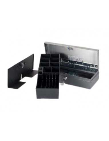 Cassetto ergonomico porta dernaro completo di: coperchioesterno, cassetto interno estraibile con scompartimenti banconote e cavo