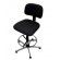 Padded stool with backrest