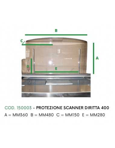 Protezione scanner dritta da cm 40