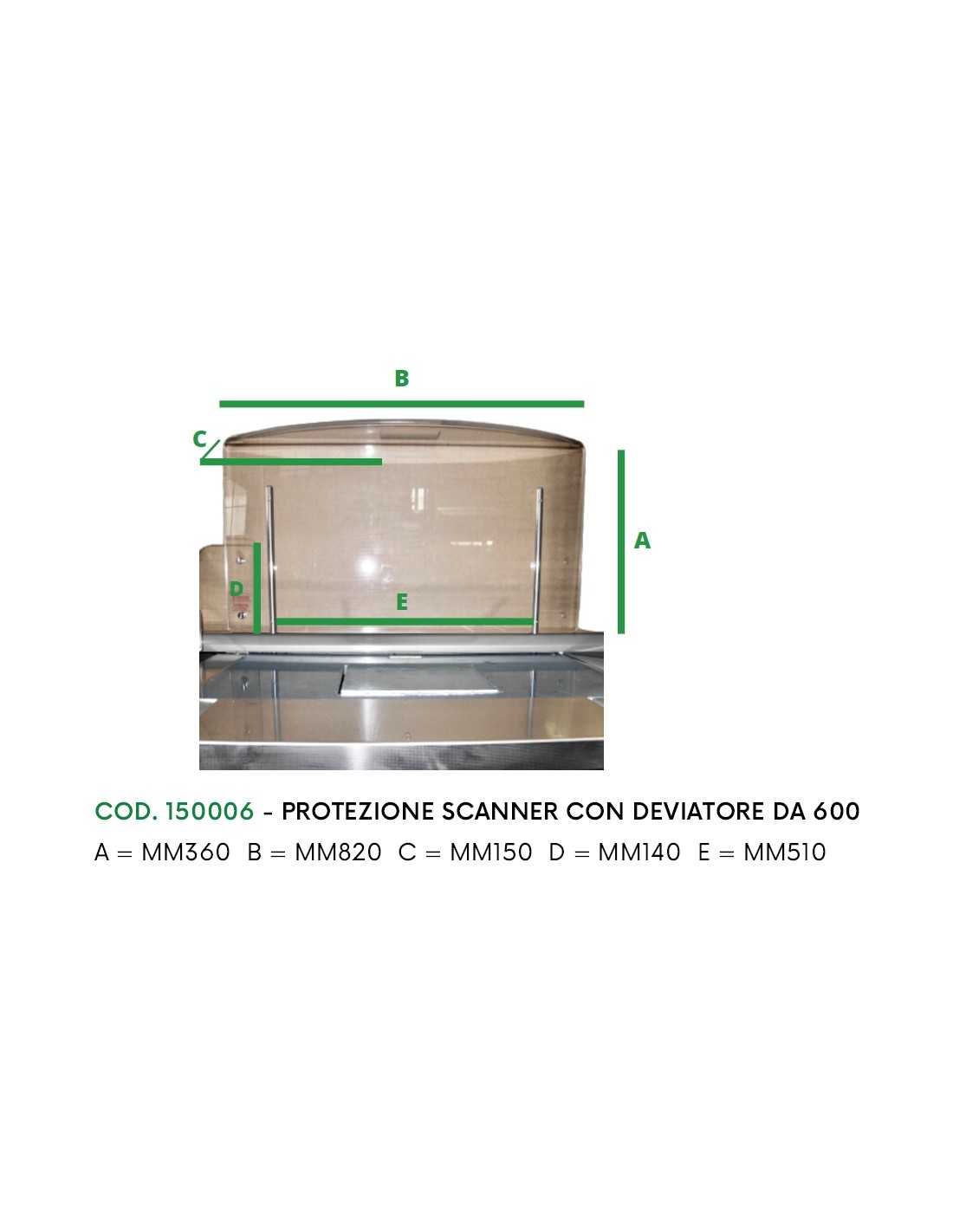 Protezione scanner con deviatore da cm 60