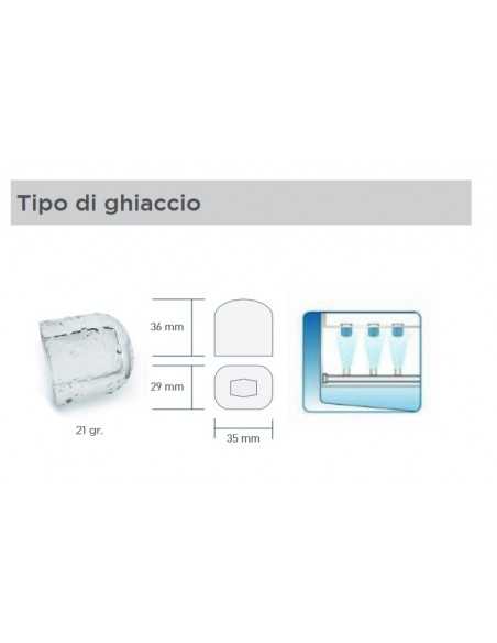 Fabbricatore ghiaccio cubetto cavo - Acqua 19 kg/24h Fabbricatore ghiaccio cubetto cavo - Acqua 19 kg/24h