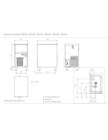 Fabricador de cubitos de hielo huecos - Agua 41 kg/24h