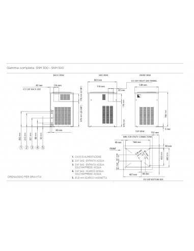 Nugget ice maker - Air/Water 485 kg/24h